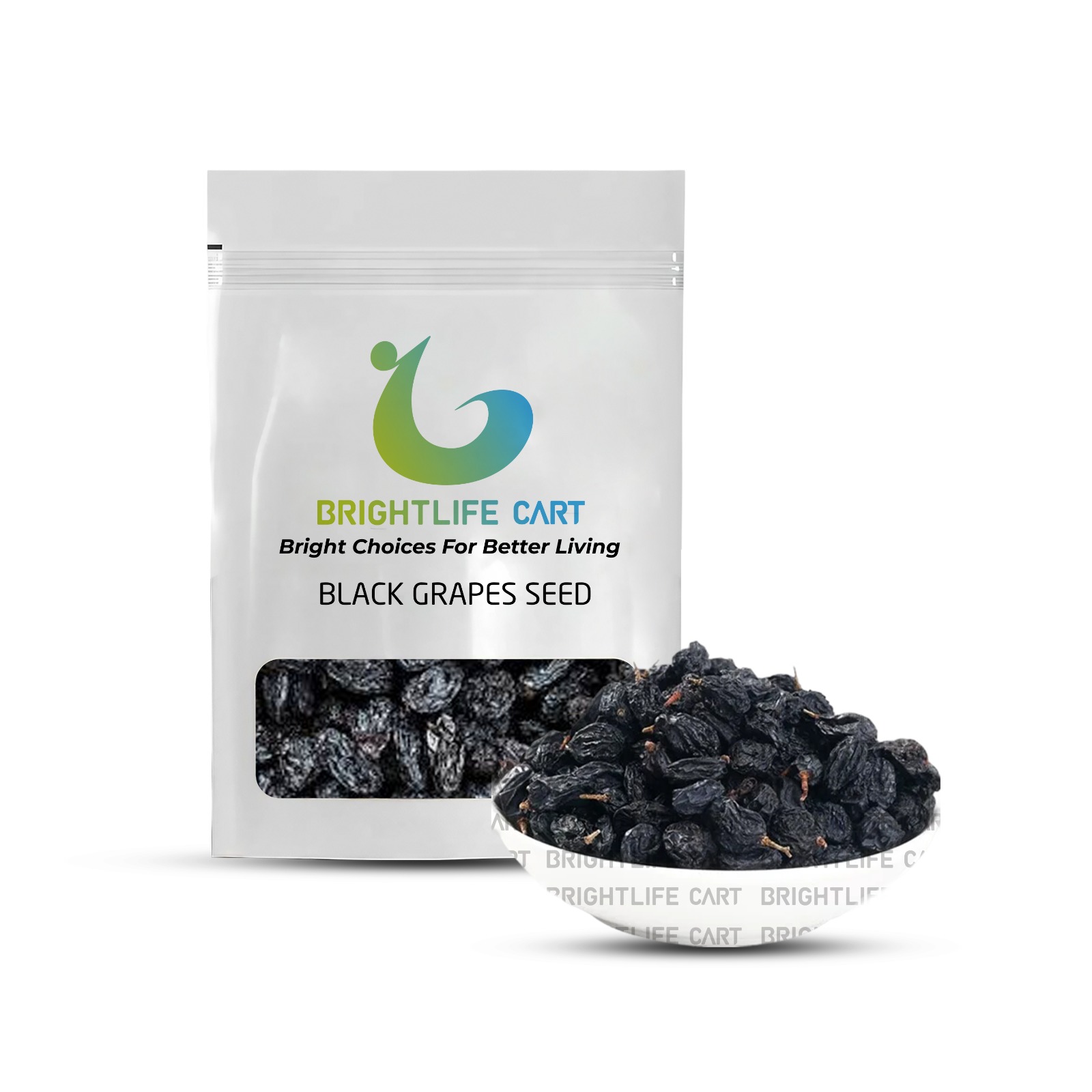 BLACK GRAPES WITH SEED